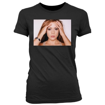 Alyssa Milano Women's Junior Cut Crewneck T-Shirt