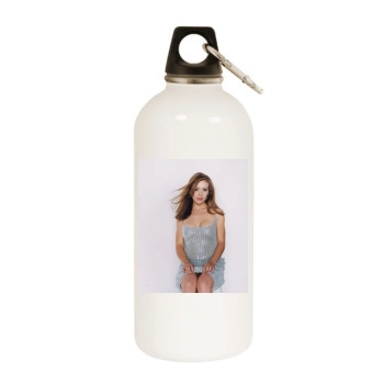 Alyssa Milano White Water Bottle With Carabiner