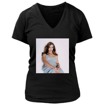 Alyssa Milano Women's Deep V-Neck TShirt