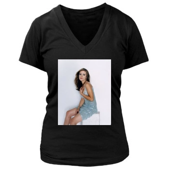 Alyssa Milano Women's Deep V-Neck TShirt