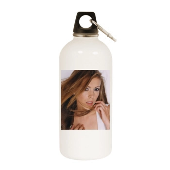 Alyssa Milano White Water Bottle With Carabiner