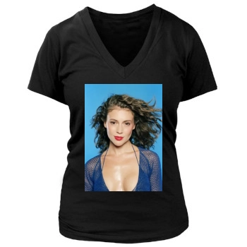 Alyssa Milano Women's Deep V-Neck TShirt