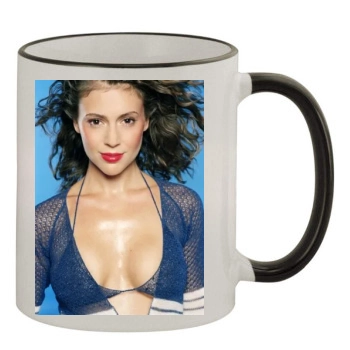 Alyssa Milano 11oz Colored Rim & Handle Mug