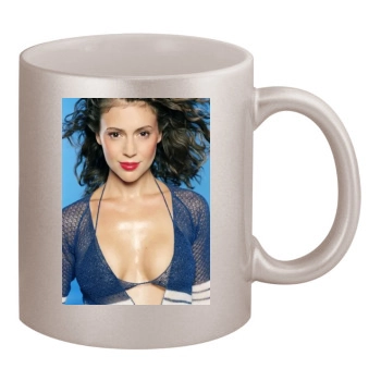 Alyssa Milano 11oz Metallic Silver Mug