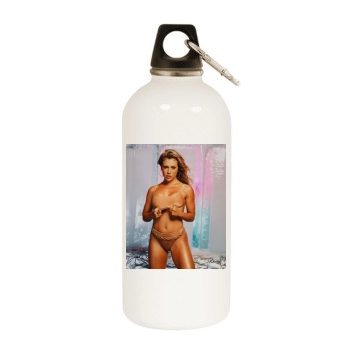 Alyssa Milano White Water Bottle With Carabiner