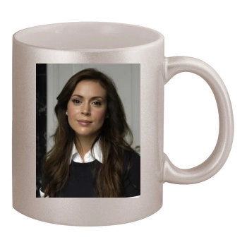 Alyssa Milano 11oz Metallic Silver Mug