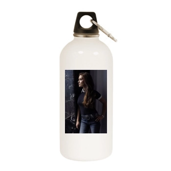 Alyssa Milano White Water Bottle With Carabiner