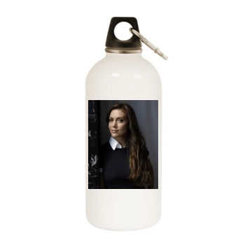 Alyssa Milano White Water Bottle With Carabiner