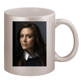 Alyssa Milano 11oz Metallic Silver Mug