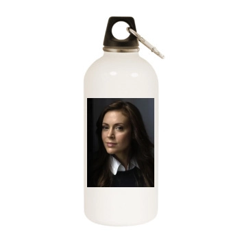 Alyssa Milano White Water Bottle With Carabiner