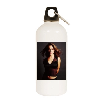 Alyssa Milano White Water Bottle With Carabiner