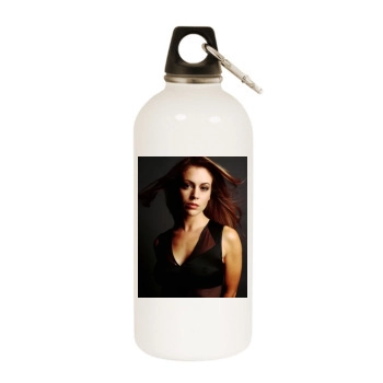 Alyssa Milano White Water Bottle With Carabiner