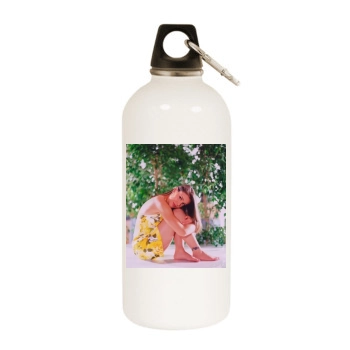 Alyssa Milano White Water Bottle With Carabiner