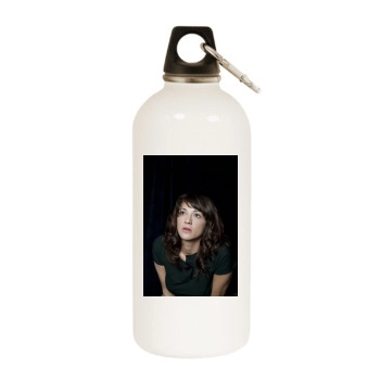 Asia Argento White Water Bottle With Carabiner