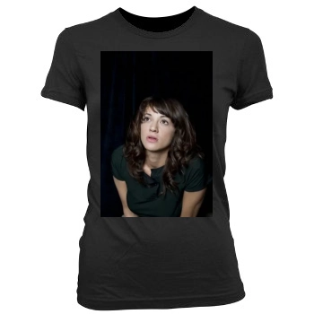 Asia Argento Women's Junior Cut Crewneck T-Shirt