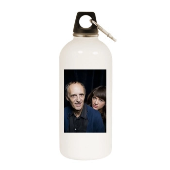 Asia Argento White Water Bottle With Carabiner