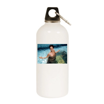 Asia Argento White Water Bottle With Carabiner