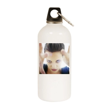 Asia Argento White Water Bottle With Carabiner