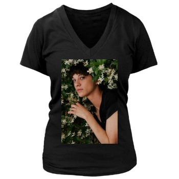 Asia Argento Women's Deep V-Neck TShirt