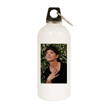 Asia Argento White Water Bottle With Carabiner