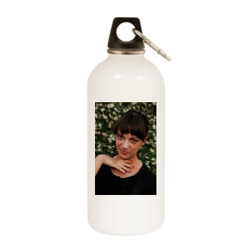 Asia Argento White Water Bottle With Carabiner