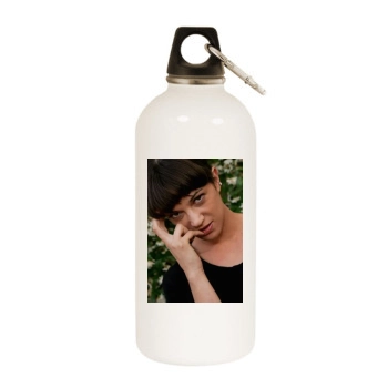 Asia Argento White Water Bottle With Carabiner