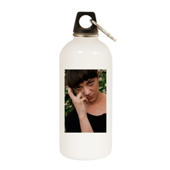 Asia Argento White Water Bottle With Carabiner