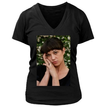 Asia Argento Women's Deep V-Neck TShirt