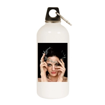 Asia Argento White Water Bottle With Carabiner