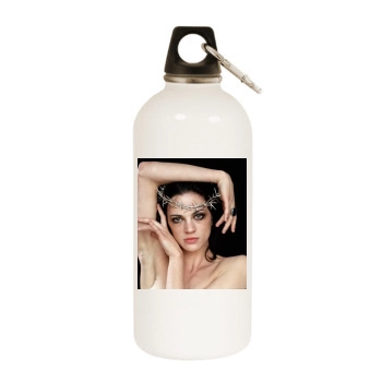 Asia Argento White Water Bottle With Carabiner