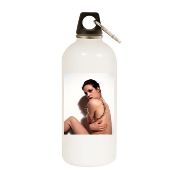 Asia Argento White Water Bottle With Carabiner