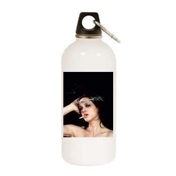 Asia Argento White Water Bottle With Carabiner