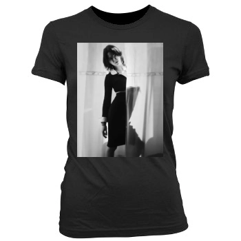 Asia Argento Women's Junior Cut Crewneck T-Shirt