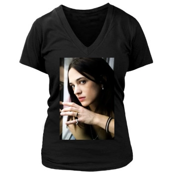 Asia Argento Women's Deep V-Neck TShirt