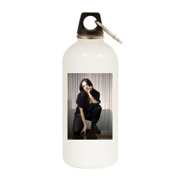 Asia Argento White Water Bottle With Carabiner