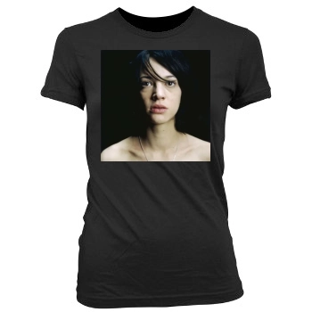 Asia Argento Women's Junior Cut Crewneck T-Shirt