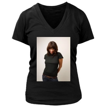 Asia Argento Women's Deep V-Neck TShirt