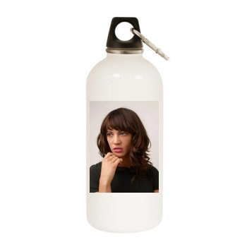 Asia Argento White Water Bottle With Carabiner