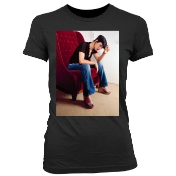 Asia Argento Women's Junior Cut Crewneck T-Shirt