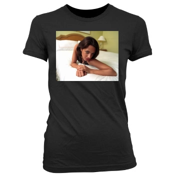 Asia Argento Women's Junior Cut Crewneck T-Shirt