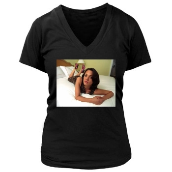 Asia Argento Women's Deep V-Neck TShirt