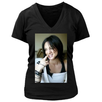 Asia Argento Women's Deep V-Neck TShirt