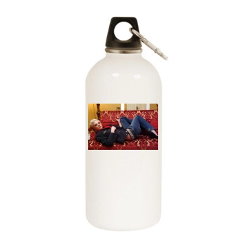 Asia Argento White Water Bottle With Carabiner