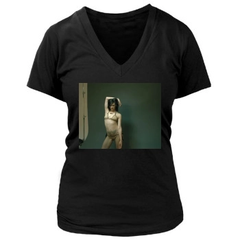 Asia Argento Women's Deep V-Neck TShirt