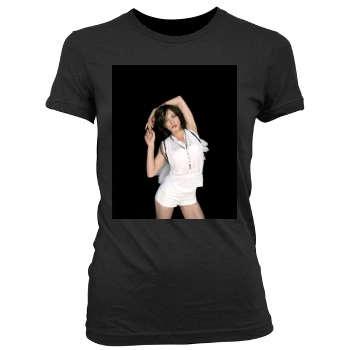 Asia Argento Women's Junior Cut Crewneck T-Shirt