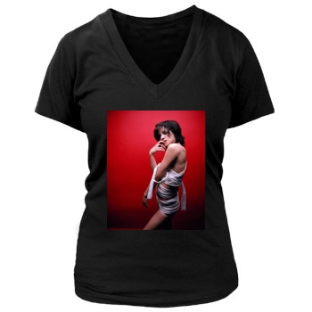 Asia Argento Women's Deep V-Neck TShirt