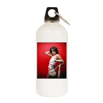 Asia Argento White Water Bottle With Carabiner