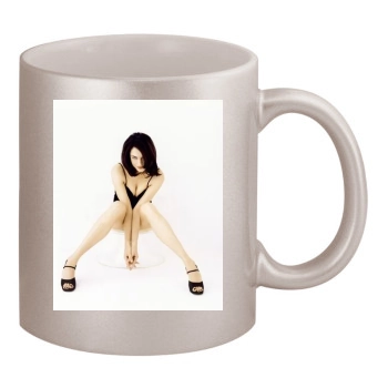 Famke Janssen 11oz Metallic Silver Mug