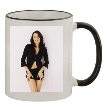 Famke Janssen 11oz Colored Rim & Handle Mug