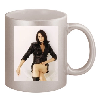 Famke Janssen 11oz Metallic Silver Mug